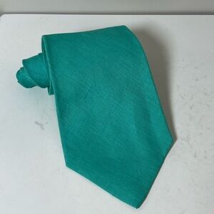 Ralph Lauren Purple Label Made in Italy RLPL 100% Linen Pastel Green Preppy Tie
